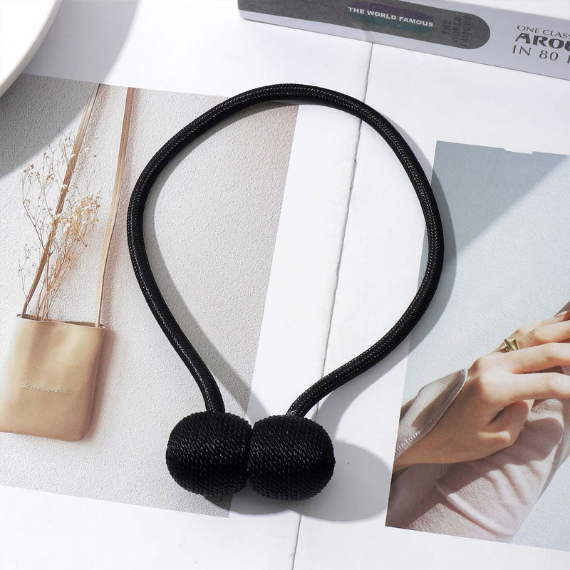 Punch-Free Earphone-Style Magnetic Curtain Tie