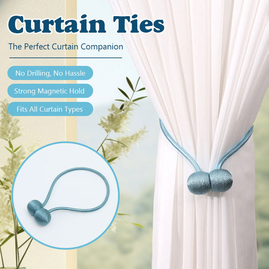 Punch-Free Earphone-Style Magnetic Curtain Tie