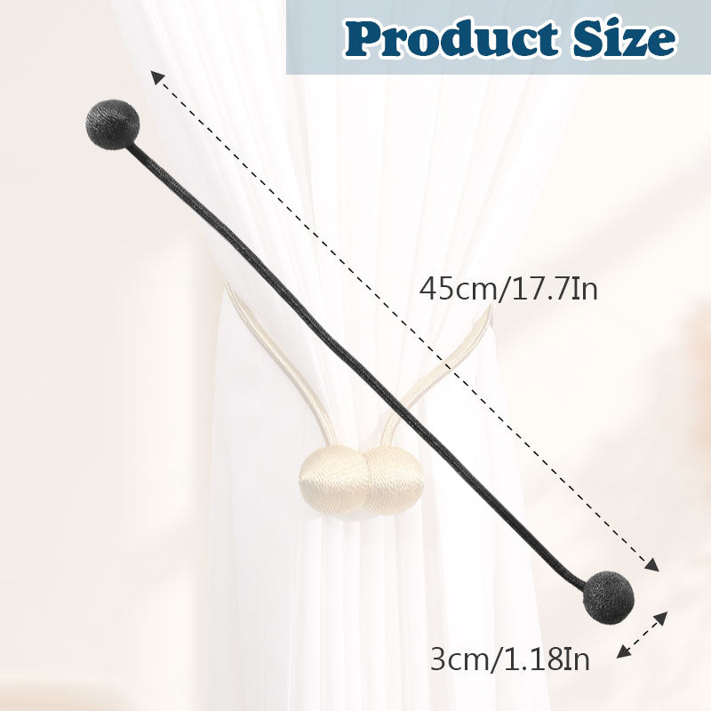 Punch-Free Earphone-Style Magnetic Curtain Tie